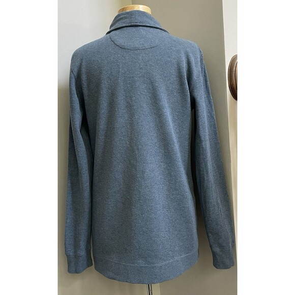 Orvis Small Shawl Neck Button Pocket Cardigan Blue Oversized - Picture 4 of 7